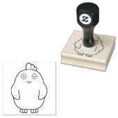 de Verveelde Kip  Rubberstempel (Gestempeld)