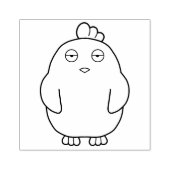 de Verveelde Kip  Rubberstempel (Afrduk)