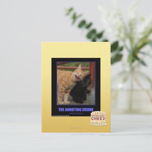 De vervelende Drink Briefkaart (Staand voorkant)