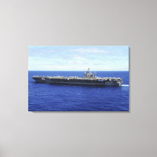 De vervoerder van het vliegtuig USS Abraham Lincol Canvas Afdruk