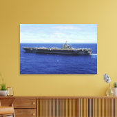 De vervoerder van het vliegtuig USS Abraham Lincol Canvas Afdruk (Insitu (Woonkamer))