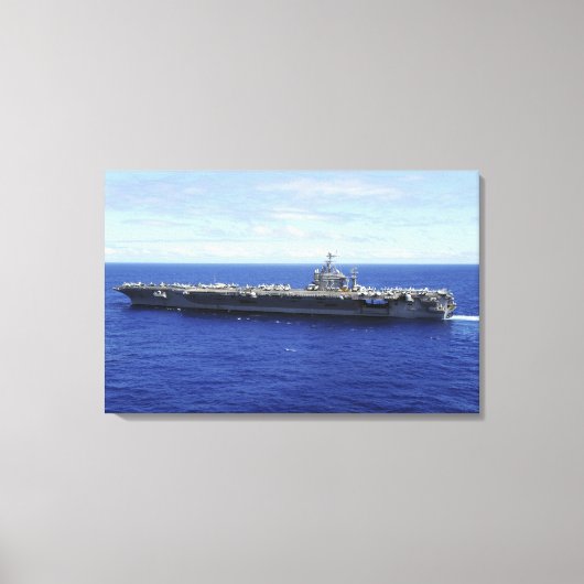De vervoerder van het vliegtuig USS Abraham Lincol Canvas Afdruk (Voorkant)