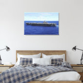 De vervoerder van het vliegtuig USS Abraham Lincol Canvas Afdruk (Insitu (Slaapkamer))