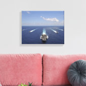 De vervoerder van het vliegtuig USS Abraham Lincol Canvas Afdruk (Insitu (Woonkamer))