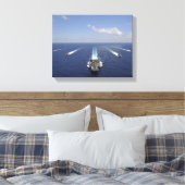 De vervoerder van het vliegtuig USS Abraham Lincol Canvas Afdruk (Insitu (Slaapkamer))