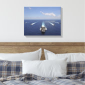 De vervoerder van het vliegtuig USS Abraham Lincol Canvas Afdruk (Insitu (Slaapkamer))