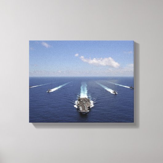 De vervoerder van het vliegtuig USS Abraham Lincol Canvas Afdruk (Voorkant)