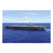 De vervoerder van het vliegtuig USS Abraham Lincol Foto Afdruk (Voorkant)