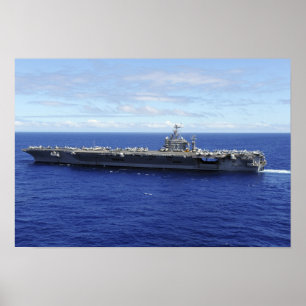 De vervoerder van het vliegtuig USS Abraham Lincol Poster