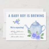 De verwachting dat Foto Baby Boy zwanger wordt Aankondiging (Voorkant)