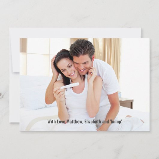 De verwachting dat Foto Baby Boy zwanger wordt Aankondiging (Achterkant)