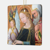 De verwachtingsvolle Madonna met Sint-Jozef plein Keramisch Ornament (Links)