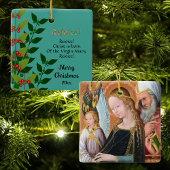 De verwachtingsvolle Madonna met Sint-Jozef plein Keramisch Ornament
