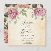 De Verwelkte Roos Bruiloft Save The Date (Voorkant / Achterkant)