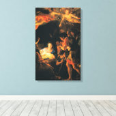 De verwerking van de schapenhouderijen canvas afdruk (Insitu (Houten vloer))