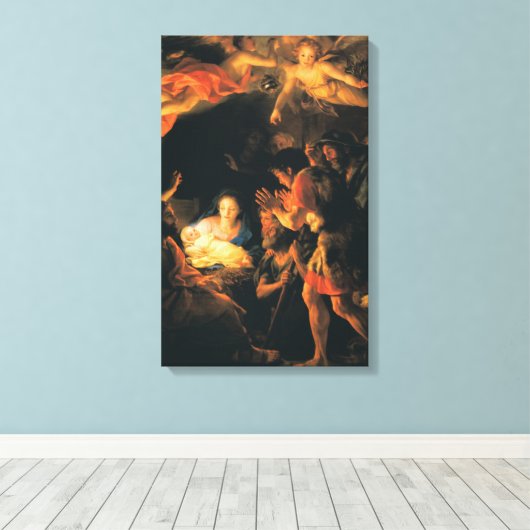 De verwerking van de schapenhouderijen canvas afdruk (Insitu (Houten vloer))