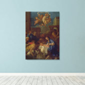 De verwerking van de schapenhouderijen canvas afdruk (Insitu (Houten vloer))