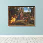 De verwerking van de schapenhouderijen canvas afdruk (Insitu (Houten vloer))