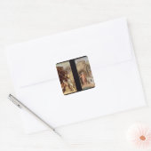 De verwerking van de schapenhouderijen vierkante sticker (Envelop)