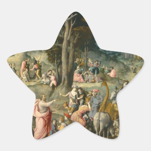 De verwerping van Manna - Francesco Bacchiacca Ster Sticker (Voorkant)
