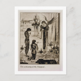 De verwezenlijking van de Sangreal van Le Morte d' Briefkaart