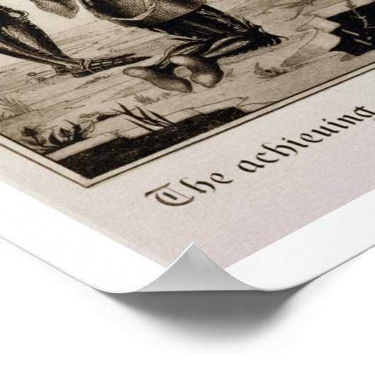 De verwezenlijking van de Sangreal van Le Morte d' Poster (Hoek)