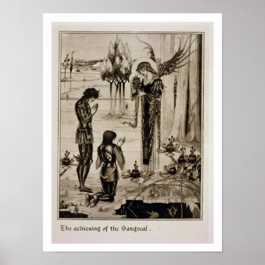 De verwezenlijking van de Sangreal van Le Morte d' Poster (Voorkant)