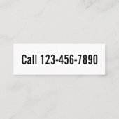 De Verwijdering van de brok Zwarte en Witte 2 Gede Mini Visitekaartje (Achterkant)