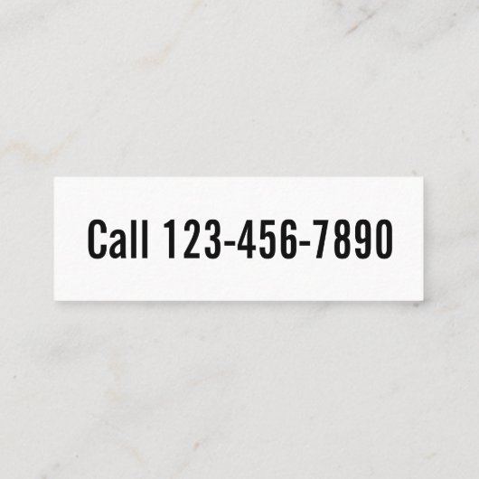 De Verwijdering van de brok Zwarte en Witte 2 Gede Mini Visitekaartje (Achterkant)