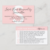 De verwijdering van het laserhaar vermijdt advieze visitekaartje (Voorkant / Achterkant)