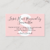 De verwijdering van het laserhaar vermijdt advieze visitekaartje (Voorkant)