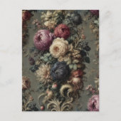 De Verwilderde Vigil – Gotische Bloemen Feestdagenkaart (Voorkant)