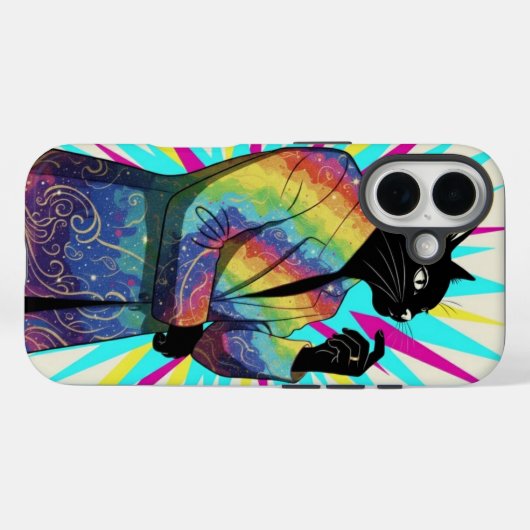De verwonderde kat Case-Mate iPhone case (Achterkant (horizontaal))