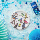 De verzameling kleurrijke zangvogels Bord (Feest)