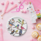 De verzameling kleurrijke zangvogels Bord (Feest)