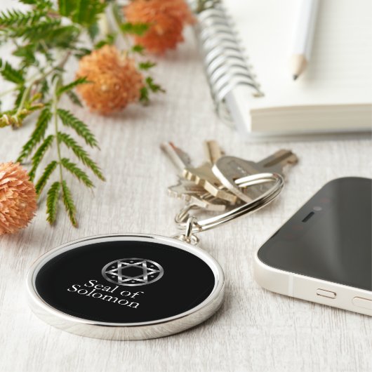 De verzegeling van Solomon - een magisch symbool o Sleutelhanger (Zijkant)