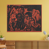 De verzoeking van Antonius Canvas Afdruk (Insitu (Woonkamer))