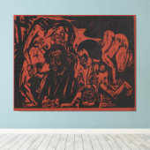De verzoeking van Antonius Canvas Afdruk (Insitu (Houten vloer))
