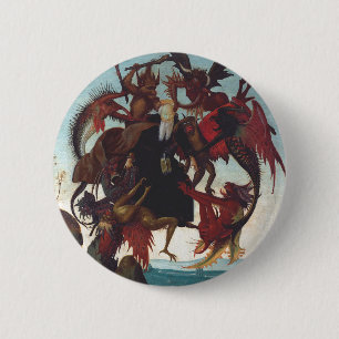 De verzoeking van de Heilige Antonius door Michela Ronde Button 5,7 Cm