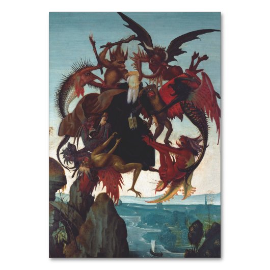 De verzoeking van Sint-Antonius door Michelangelo Kaart (Voorkant)