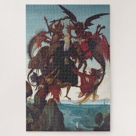 De verzoeking van Sint-Antonius door Michelangelo Legpuzzel (Verticaal)