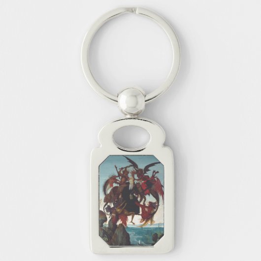 De verzoeking van Sint-Antonius door Michelangelo Sleutelhanger (Voorkant)