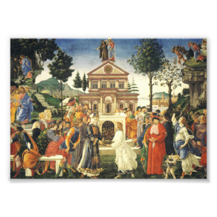 De verzoekingen van Christus door Sandro Botticell Foto Afdruk