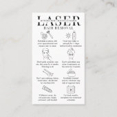 De Verzorgingsinstructies van de laserhaarverwijde Visitekaartje (Voorkant)