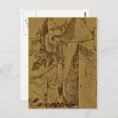 De vesting van Carcassone Briefkaart (Voorkant / Achterkant)