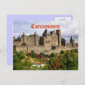 De vesting van Carcassonne in Frankrijk Briefkaart (Voorkant / Achterkant)