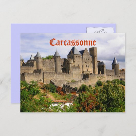 De vesting van Carcassonne in Frankrijk Briefkaart (Voorkant / Achterkant)