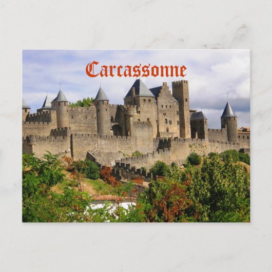 De vesting van Carcassonne in Frankrijk Briefkaart (Voorkant)