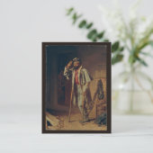 De veteraan, het hout - de burgeroorlog in Afrika Briefkaart (Staand voorkant)