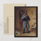 De veteraan, het hout - de burgeroorlog in Afrika  Briefkaart (Voorkant / Achterkant)